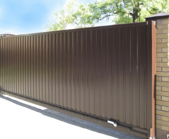 Ворота из профнастила в Геленджике