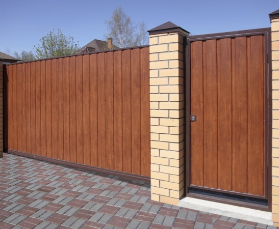 Ворота из металлического сайдинга в Геленджике